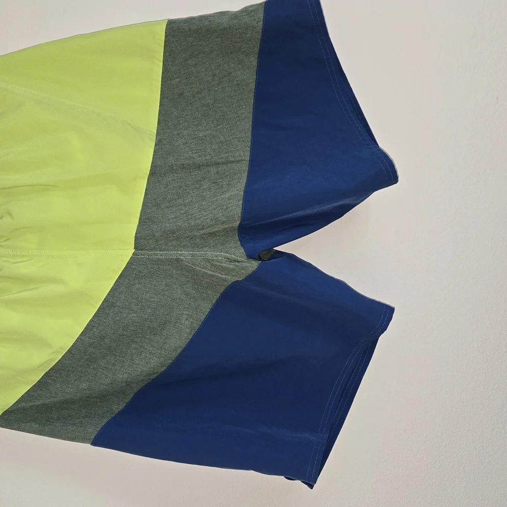 Nike Men's Colorblock Shorts - Blue, Green, Yellow